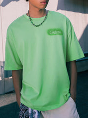 T-shirt imprimé en mousse solide 