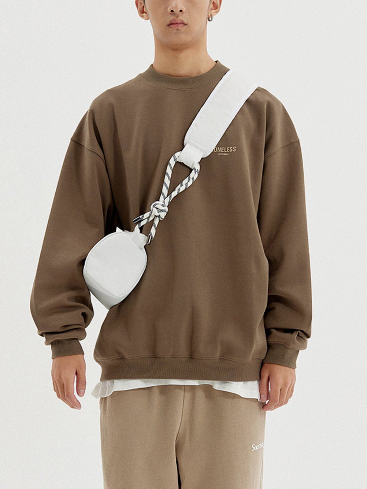 Solid Patchwork Polyester Bag