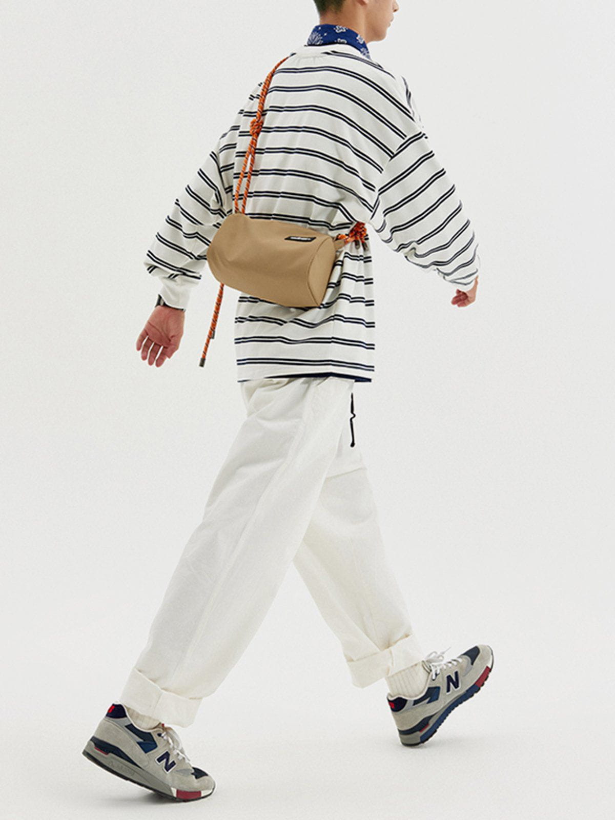 Solid Patchwork Polyester Bag