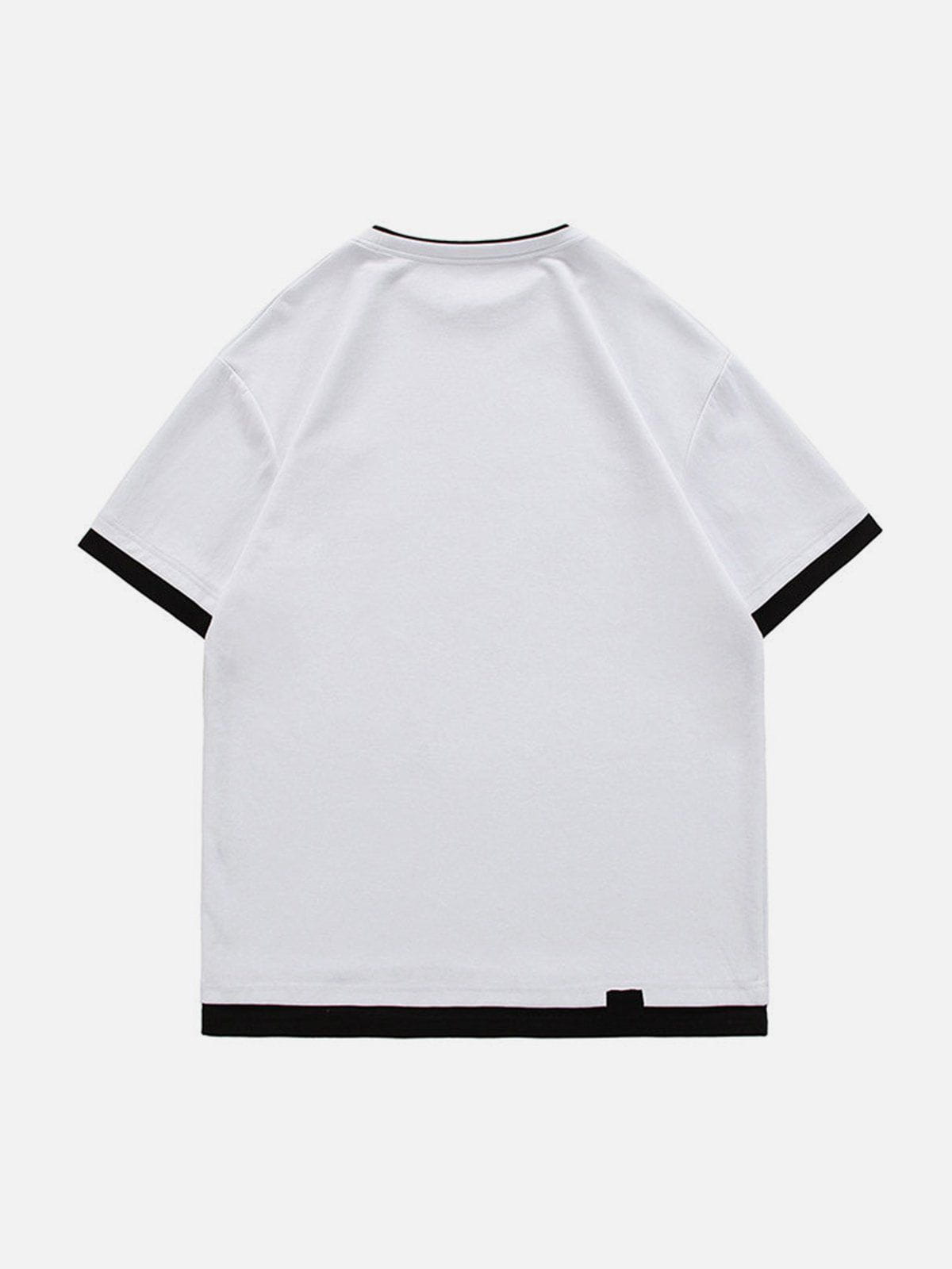 Solid Sticker Cotton Tee