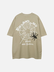 T-shirt imprimé en mousse d'araignée 