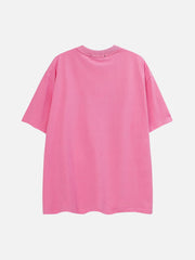 T-shirt imprimé lettre toile d'araignée 