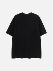 T-shirt imprimé lettre toile d'araignée 