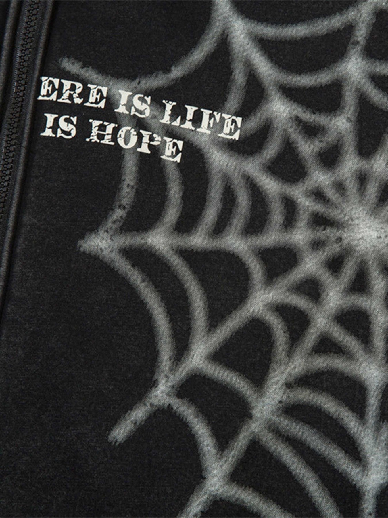 Spiderweb Printed Hoodie
