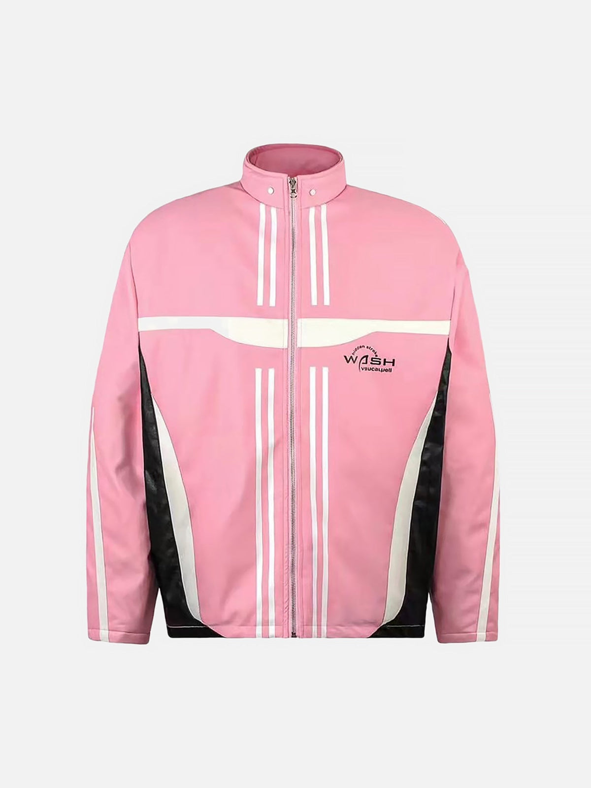 Motorrad-Rennjacke aus PU-Leder mit Stehkragen – 1941 