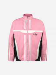 Motorrad-Rennjacke aus PU-Leder mit Stehkragen – 1941 