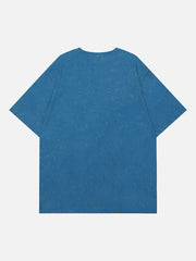 T-shirt à pompons brodés avec appliques étoiles 