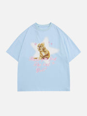 T-shirt imprimé chat étoilé 