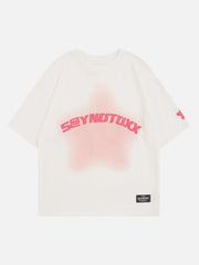 T-shirt brodé étoile dip-dye 