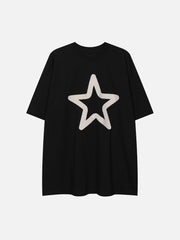 T-shirt en coton avec broderie étoile 