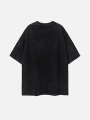 T-shirt à lettres brodées en étoile 