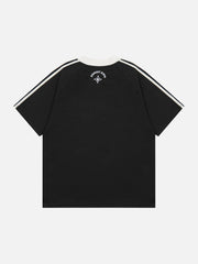 T-shirt à lettres brodées en étoile 