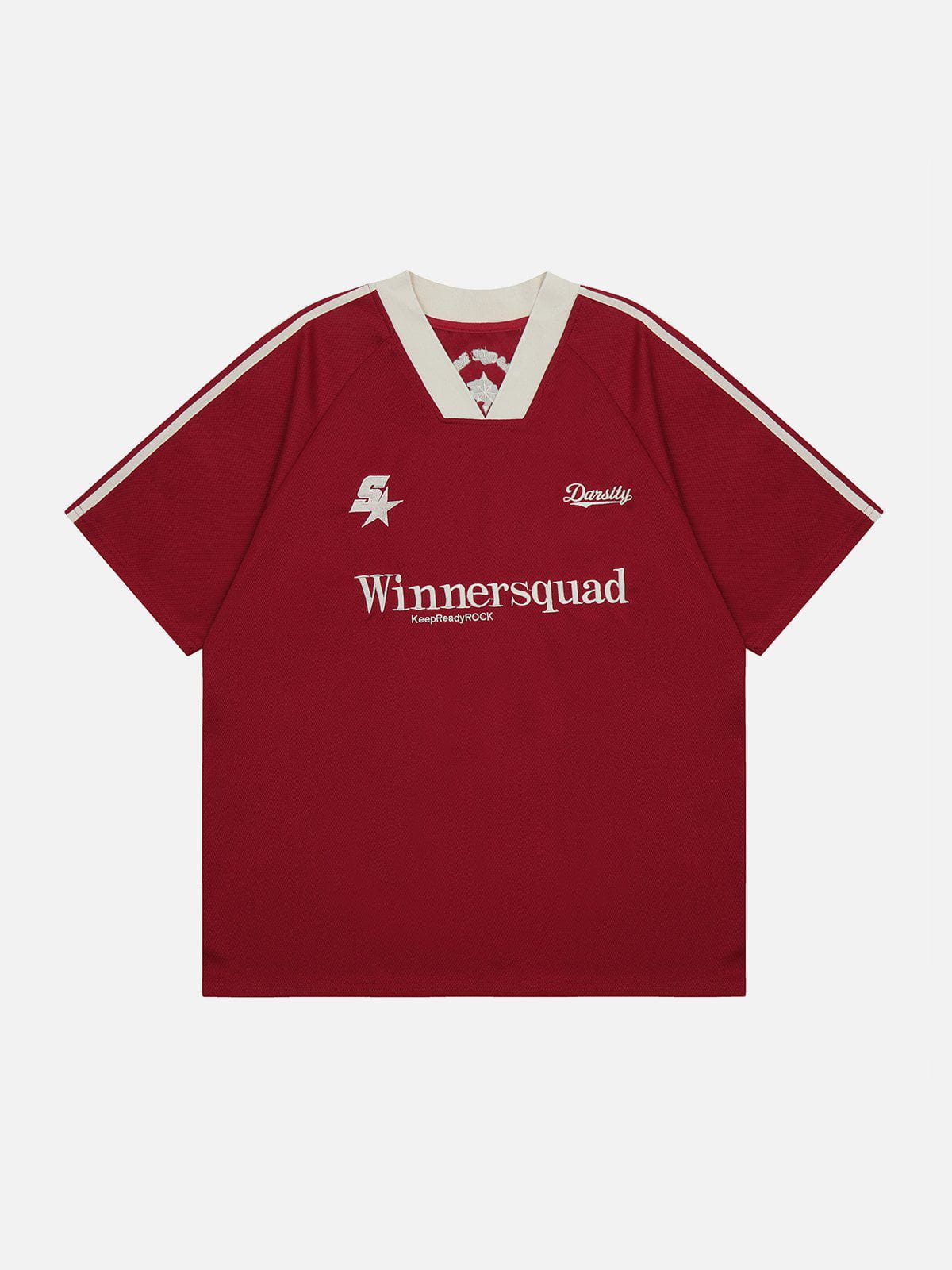 T-shirt à lettres brodées en étoile 