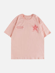 T-shirt graffiti dégradé d'étoiles 