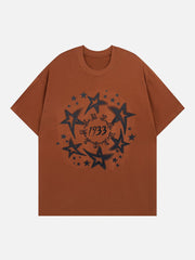 T-shirt imprimé graffiti étoile 