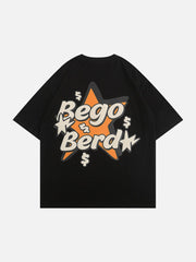 T-shirt graphique à lettres étoilées 