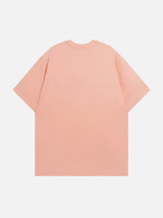 T-shirt uni à imprimé lettre étoile 