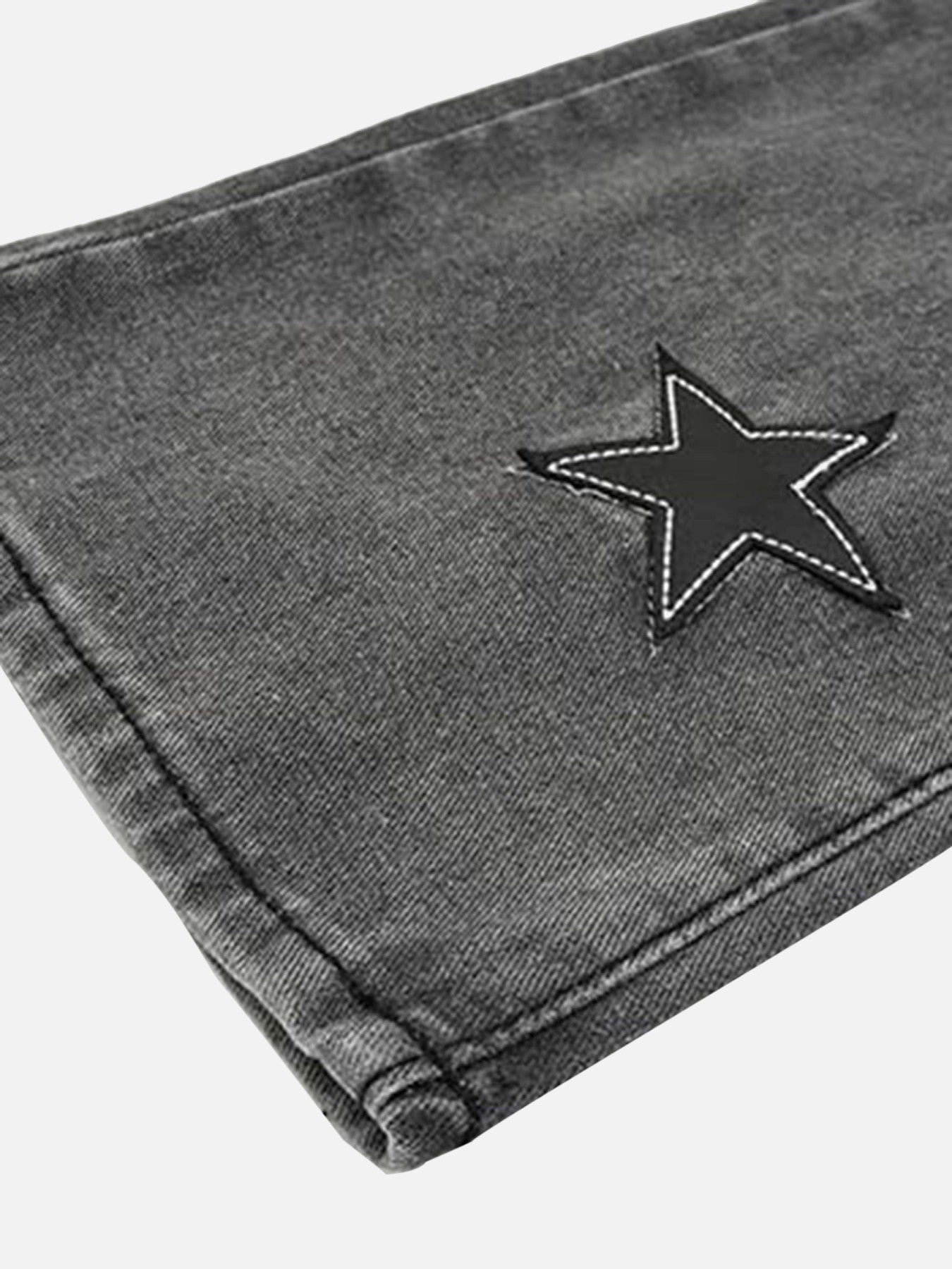 Star Patch Embroidery Jeans