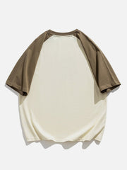 T-shirt à manches patchwork étoilées 