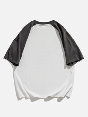 T-shirt à manches patchwork étoilées 