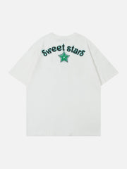 T-shirt à imprimé étoiles et papillons 