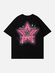 T-shirt à imprimé étoiles et papillons 