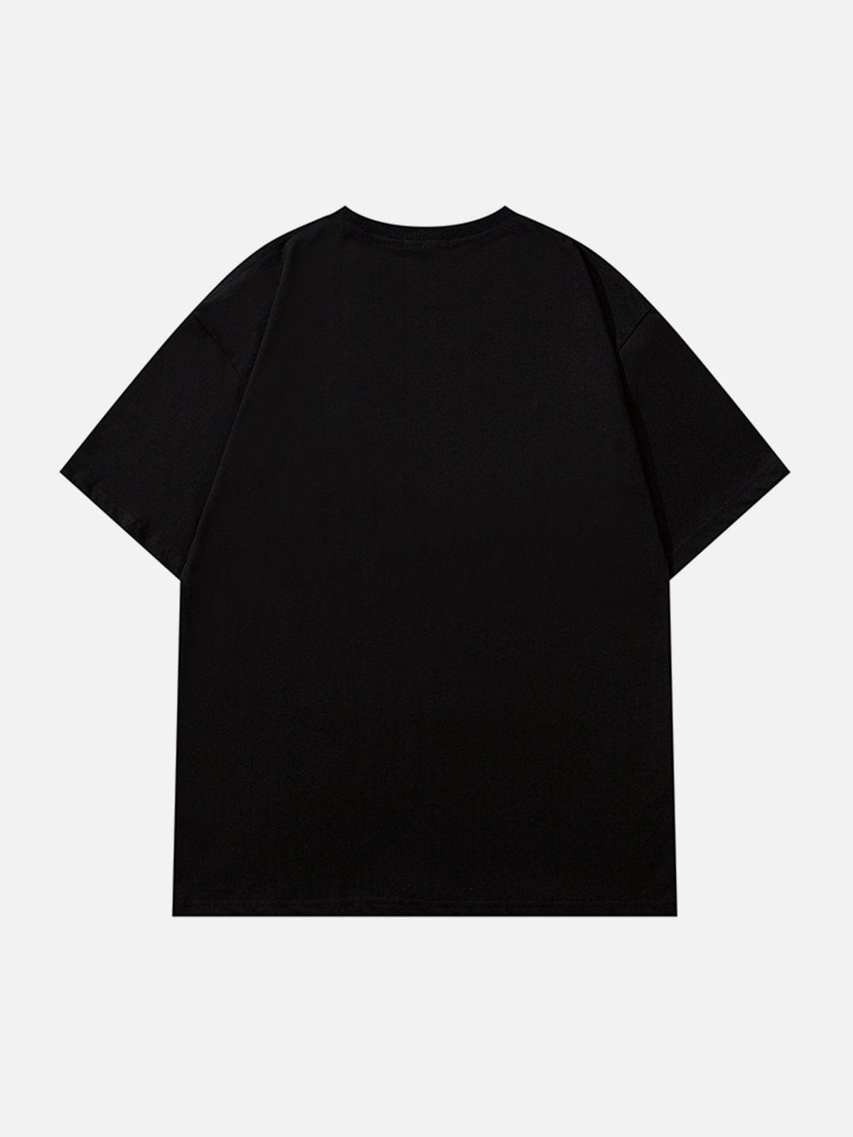T-Shirt mit Kettendekor und Sternenprint 