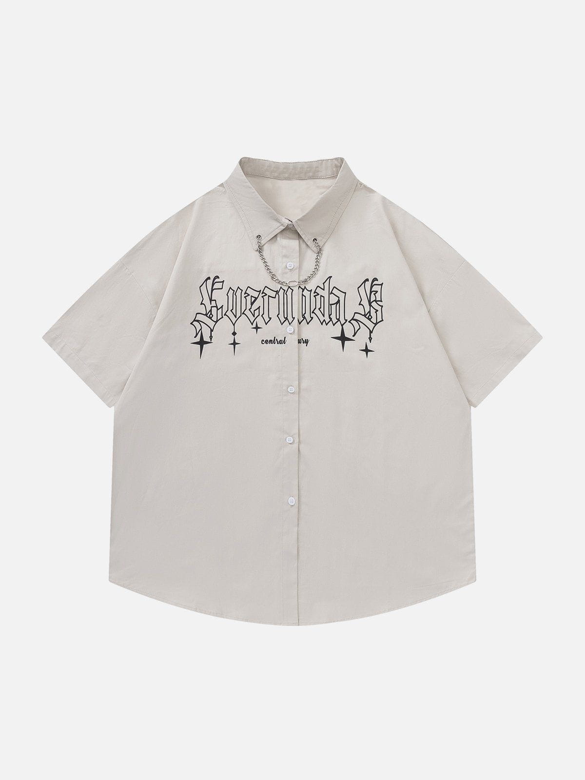 T-shirt à imprimé étoile et chaîne décorative 