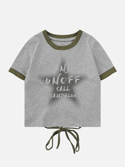 T-shirt découpé à imprimé étoile 