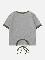 T-shirt découpé à imprimé étoile 