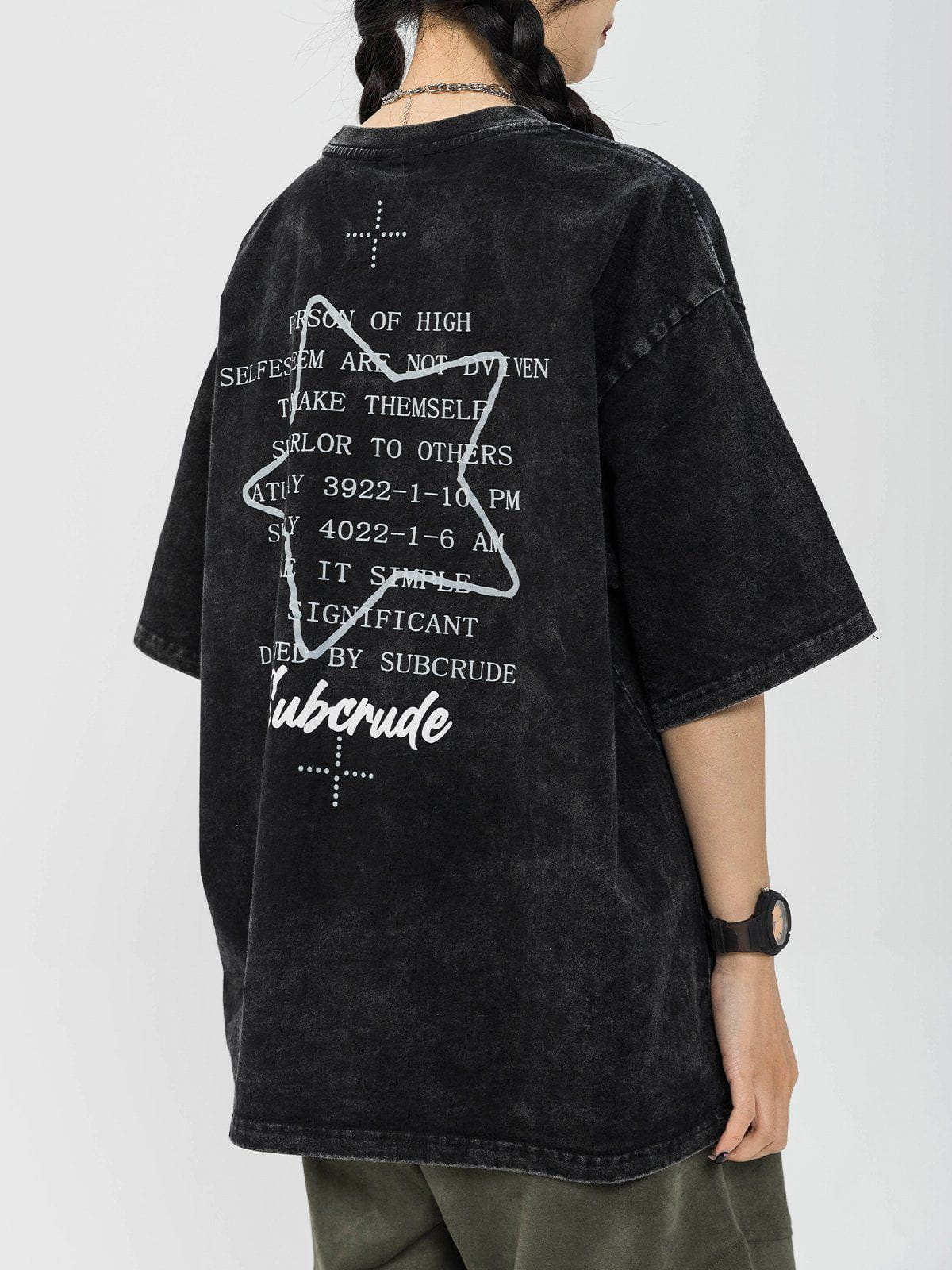 Star Print Washed Tee