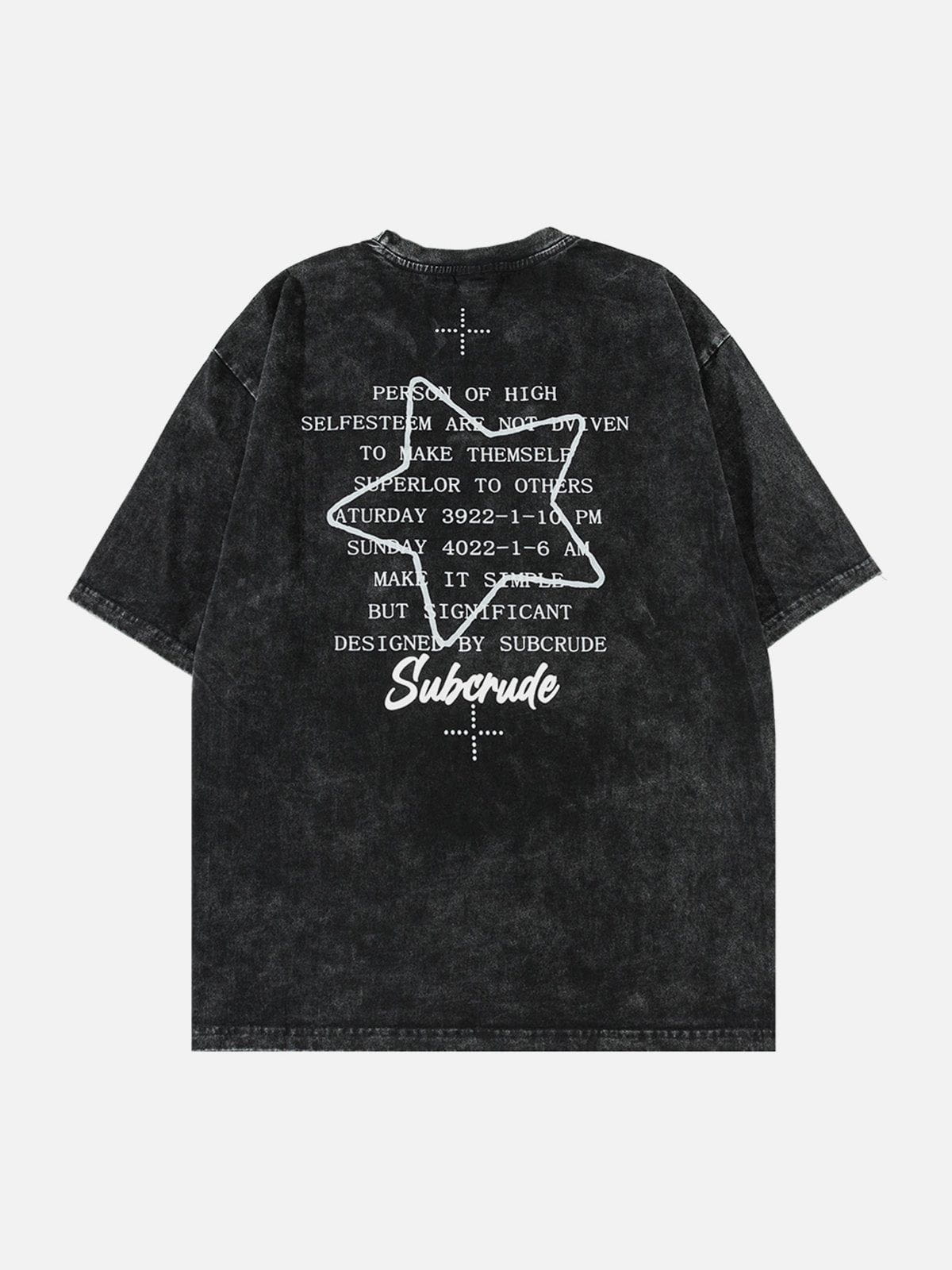 Star Print Washed Tee