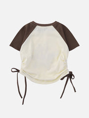 T-shirt à cordon de serrage avec imprimé étoiles 