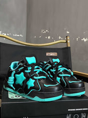 Star Dicke Boden Bord Schuhe Paar 