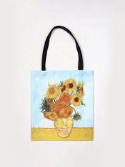 Starry Sky Oil Painting Canvas Bag