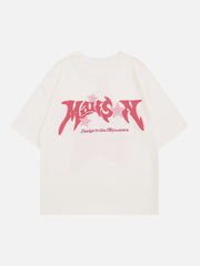 T-shirt graphique floqué étoiles 