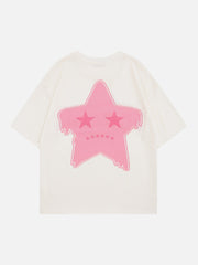T-shirt graphique floqué étoiles 
