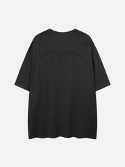 T-Shirt mit aufgesticktem Stern-Print aus Stick Sponge 