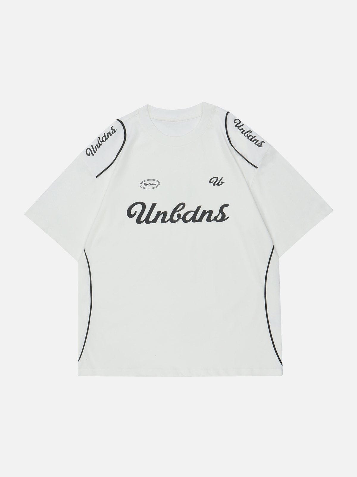 T-shirt à motif de lettres cousues 