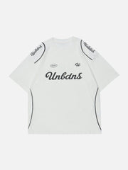T-shirt à motif de lettres cousues 
