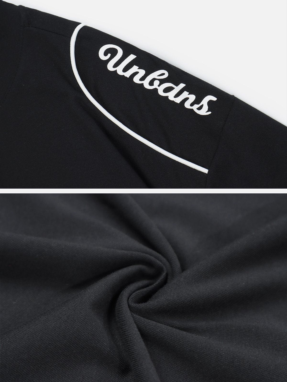 T-shirt à motif de lettres cousues 