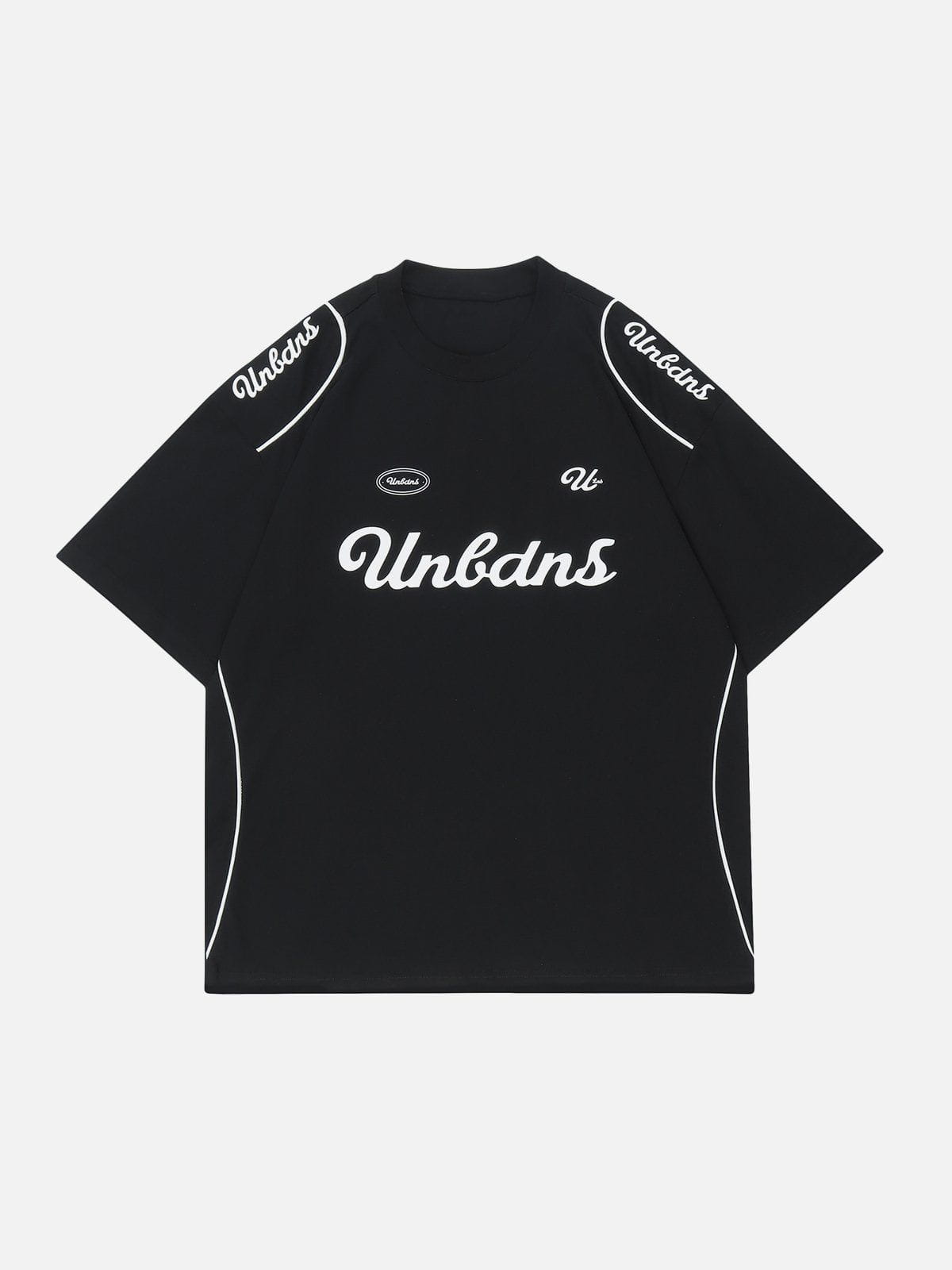 T-shirt à motif de lettres cousues 