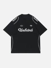 T-shirt à motif de lettres cousues 