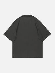 T-shirt à motif lettre numéro 6 cousue 