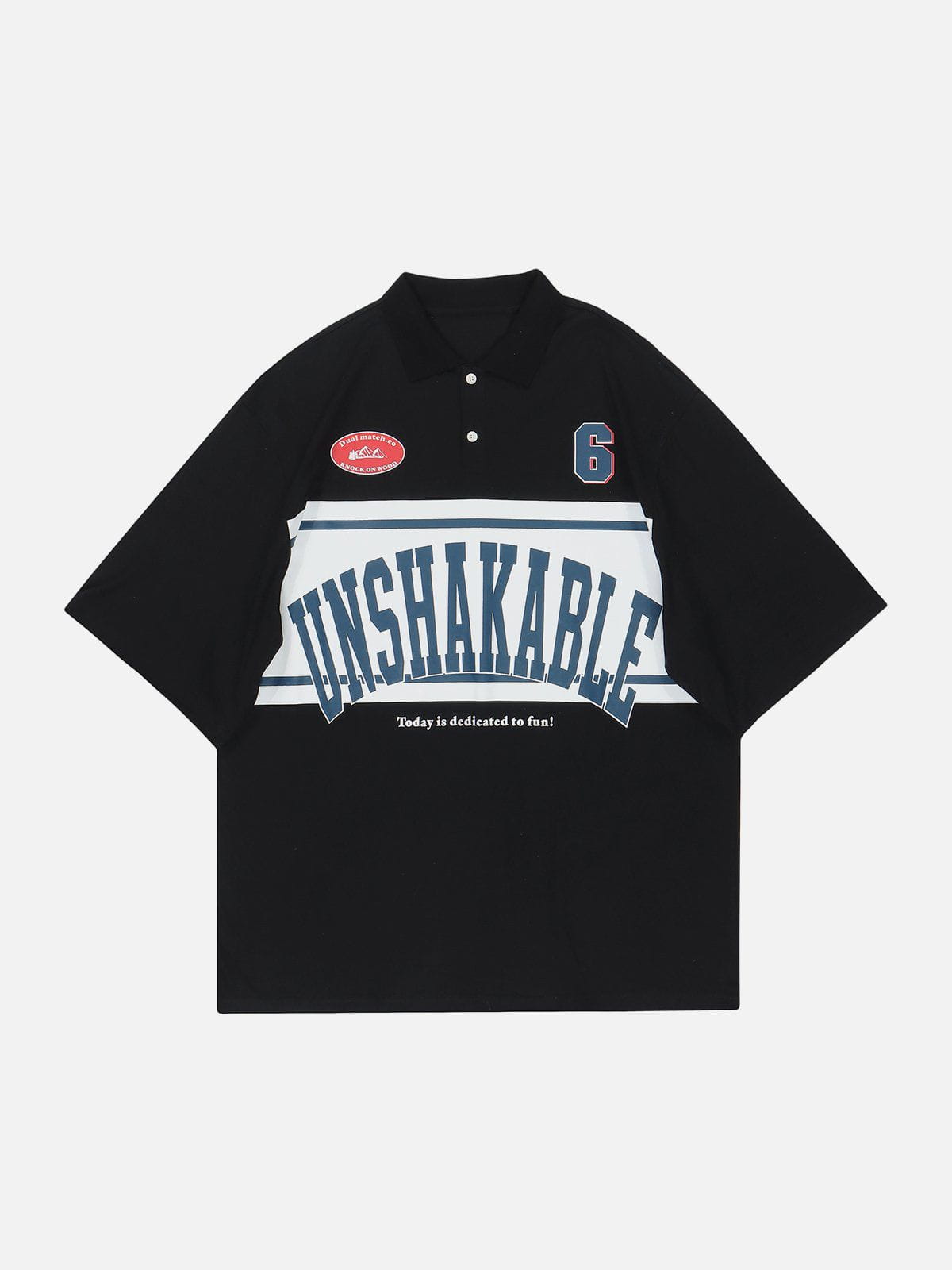 T-shirt à motif lettre numéro 6 cousue 