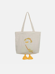 Straw Hat Duck Canvas Bag