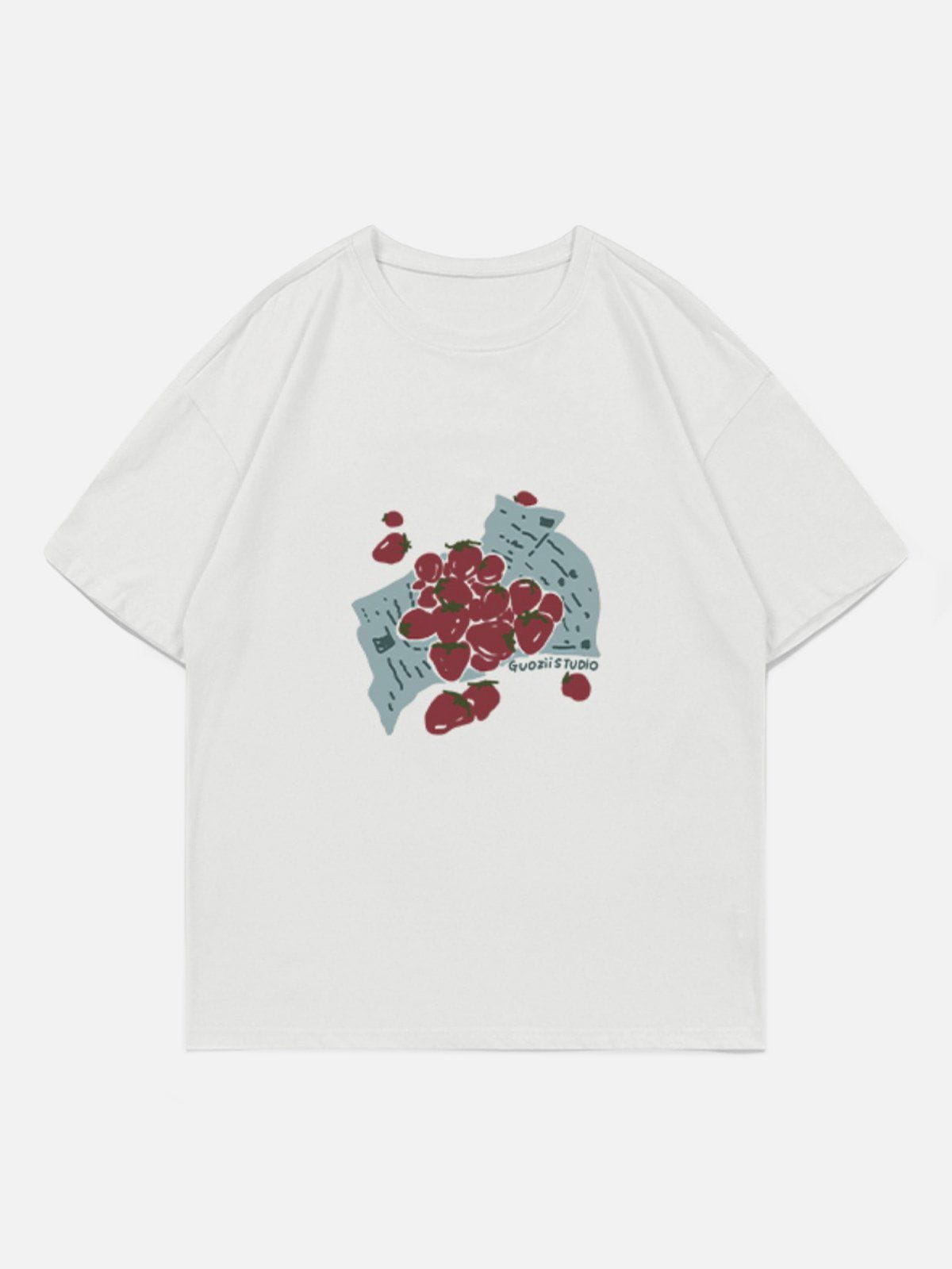 Strawberries Print Tee