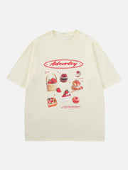 Strawberry Cake Print Tee