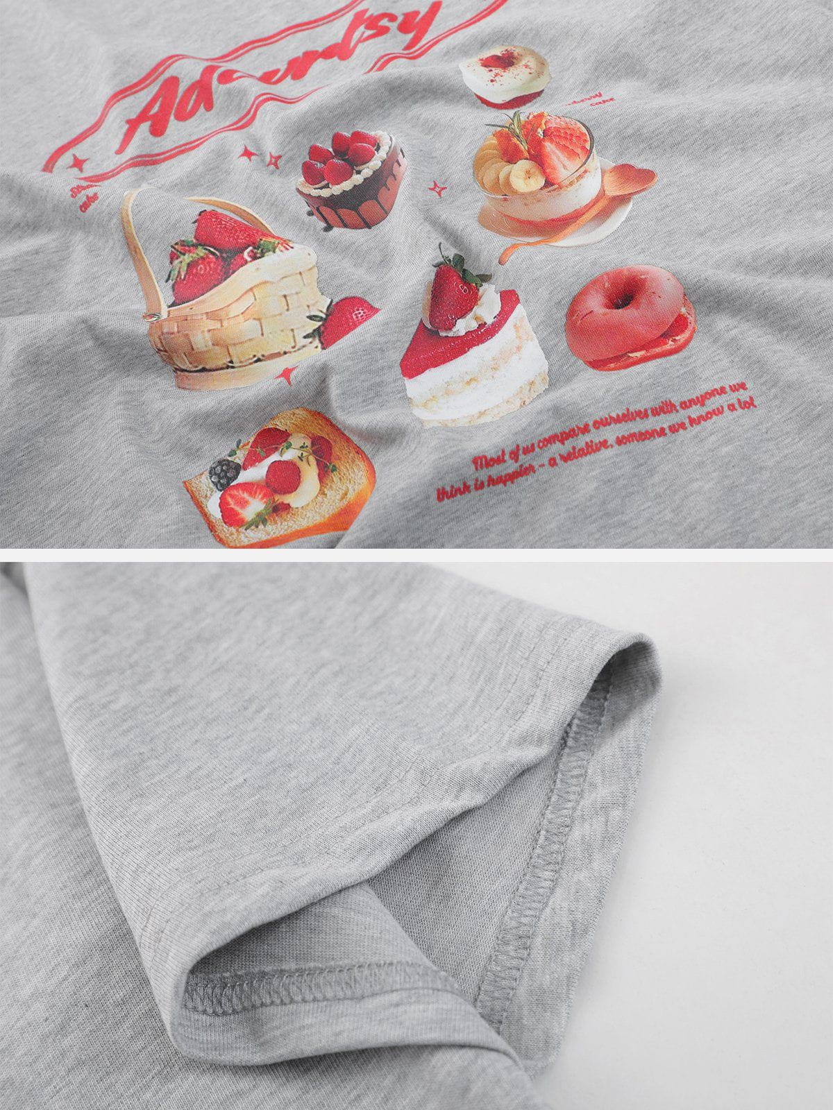 Strawberry Cake Print Tee