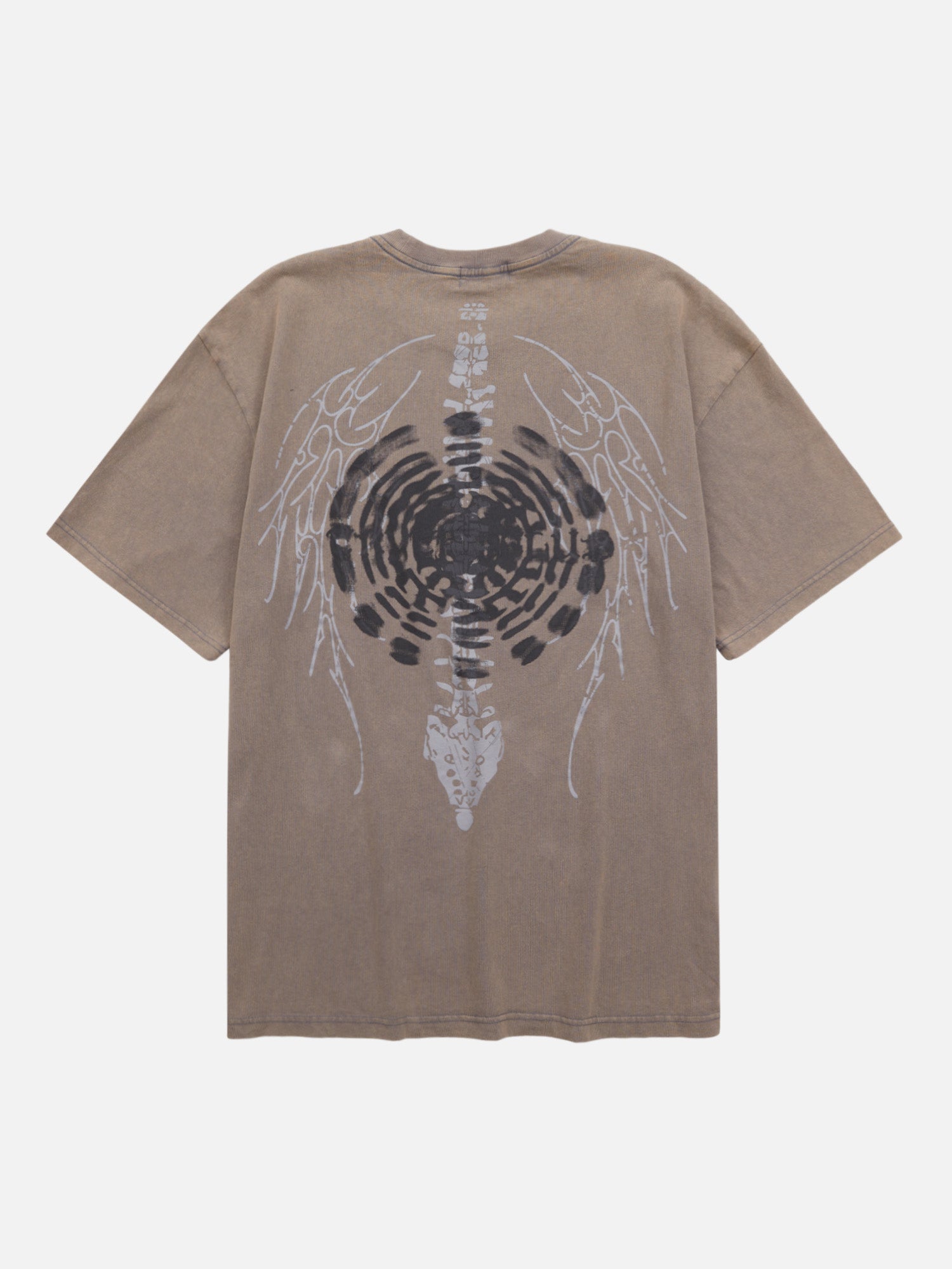 T-shirt délavé à imprimé lettre Street Distressed 